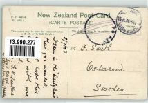 Wellington 1908 Foto AK Bullocks at Work Makatote Viaduct Briefmarke Bildseite