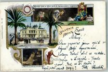 Monte Carlo Lithographie Gasthaus Casino Humor Teufel
