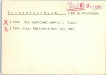 74629 W7114 Untersteinbach , Württ KEINE AK Fliegeraufnahme Original aufmontierte Verlagsmusterkarte