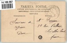 Fuenterrabia Hondarribia 1908 Foto AK Santurio de Nr. 5 de la Guadalupe Marke bildseitig