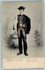 Trencin Trentschin 1913 Foto AK Bauern - Tracht Mann