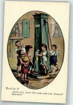 Kinder am Brunnen Humor Zille, H.