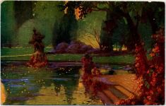 Park mit See,A.S.M. & S. Gemälde 1942