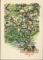 09456 O9307 Geyer um 1959 - GEyer im westlichen Erzgebirge, Landkarte,VEB Bild und Heimat Reichenbach