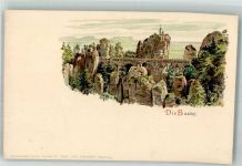 01824 O8324 Rathen Kurort , Sachs Lithographie Bastei