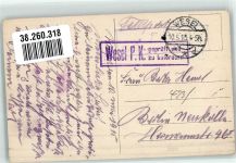 46483 W4230 Wesel a Rhein 1915 - Berliner Tor Postamt