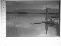 82418 W8110 Murnau a. Staffelsee SW-Dia (Kunststoff) KEINE AK Segelboot, See