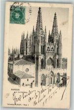 Burgos Foto AK Kirche Kathedrale Marke bildseitig