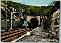 33184 W4791 Altenbeken Foto AK Dampflokomotive im Rehberg-Tunnel