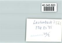 76593 W7562 Lautenbach , Murgtal FOTO KEINE AK Ortsansicht