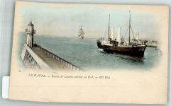 76600 Le Havre Foto AK Leuchtturm Einfahrt Hafen