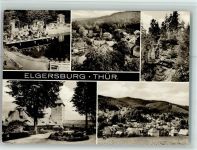 98716 O6303 Elgersburg - Freilichtbühne im oberen Körnbachtal Blick vom Schloß ins steigertal Goethefels im oberen Körnbachtal FDGB-Erholungsheim Übersicht