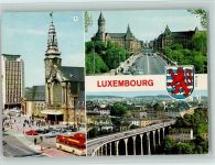 Luxembourg Luxemburg Busse am Hauptbahnhof und zwei Brücken AKU2 Bahnhof