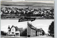 38723 W3370 Rhüden - Gesamtansicht Kirche Haus Frankfurter Straße Fußgänger