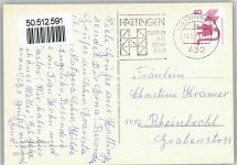 45525 W4320 Hattingen , Ruhr - Hotel Kirche Uhr Fußgänger