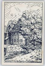 34346 W3510 Münden - Künstlerkarte, Drostenhaus