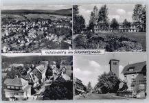 72290 W7298 Schömberg , Kr Freudenstadt - Kurhaus, An der Linde, Kirche, Liebenzeller Straße, Krone, Hotel