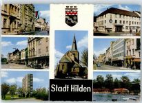 40721 W4010 Hilden - Sparkasse , Schwimmbad , Mittelstrasse