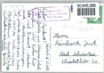 25813 W2250 Schobüll b Husum, Nordsee - Friesenhaus, Landpoststempel, Möwen im Sturm, Kinderheim Soltau