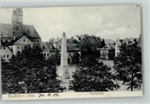 99974 O5701 Saalfeld b Mühlhausen, Thür 1906 - Marktplatz Denkmal
