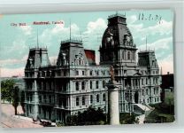 Montreal 1909 - City Hall AK