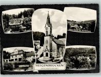63869 W8751 Heigenbrücken - Hotel Hochspessart Altersheim Neue Schule am Sonnenhang Hotel Lindenau Kirche Hotel St. Hubertus