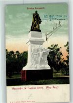 Buenos Aires 1907 - Estatua Sarmiento AK