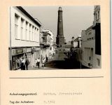 26757 W2972 Borkum FOTO KEINE AK Strandstraße Leuchtturm Foto montiert auf Karton