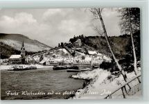 W6932 Hirschhorn (Neckar) Ortsansicht Winteraufnahme Städteglückwunsch