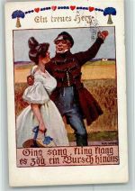 Ein treues Herz Sing sang kling klang es zog ein Bursch hinaus sign K. A. Wilke Bund der Deutschen in Böhmen