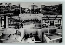 4701 Bad Schallerbach - Gesamtansicht Innenaufnahmen Wandelhalle Unterwasser-Gymnastik Baderaum Leseraum Mehrfachaufnahme