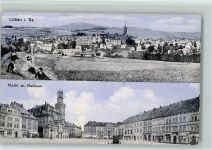 02708 O8700 Löbau - Gesamtansicht Markt mit Rathaus 2-Bildaufnahme