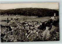 85110 W8079 Kipfenberg , Oberbayern - Blick auf den Ort mit Burg und Flüchtlingslager
