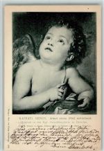 Raphael Mengs - Amor einen Pfeil schleifend , Verlag Edm. König 468 AK Amor 1898