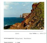 27498 W2192 Helgoland FOTO KEINE AK Westküste Foto montiert auf Karton