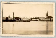 Riga 1929 Foto AK Blick zur Stadt AK