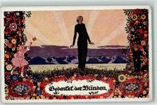 sign. Kutzer Gedenket der Blinden AK Blinde 1918