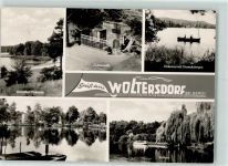 15569 O1255 Woltersdorf b Erkner - Rückseite mit Abschürfungen bzw Kleberesten Schleuse Kalksee Liebesquelle