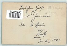 AK mit Glimmerauflage Name auf AK 1924 AK mit Glitzer
