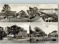 06842 O4500 Dessau , Anh - Hauptbahnhof Landestheater HO-Gaststätte Kronhaus an der Elbe An den sieben Säulen