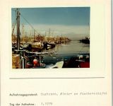 27472 W2190 Cuxhaven FOTO KEINE AK Winter Fischereihafen Foto montiert auf Karton