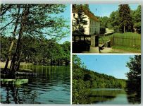 15890 O1221 Schlaubetal - Rückseite mit Abschürfungen bzw Kleberesten Schervenzsee Kupferhammer