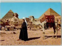 Gizeh Giza - The Sphinx and the Pyramids of Cheops and Chephren