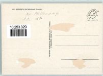 63863 W8751 Hobbach - Kirche Geishöhe Pension Auerhahn Märchenschloß Mespelbrunn SChloß Oberaulenbach Rückseite mit Abschürfungen bzw Kleberesten