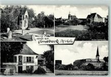 47665 W4176 Sonsbeck - Ehrenfriedhof Kirche mit Schule Forsthaus Winkel Kloster St. Cerebernus