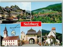 79295 W7811 Sulzburg , Baden - Kirche Friedhof Tor Brunnen
