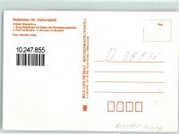 38836 O3601 Dedeleben - Rückseite mit Abschürfungen bzw Kleberesten Burg Park mit Brücke Brunnen
