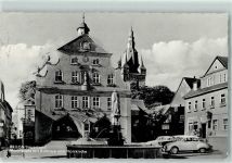 59929 W5790 Brilon - Marktplatz Rathaus Pfarrkirche Marktbrunnen