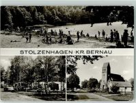 16348 O1292 Stolzenhagen b Wandlitz - Rückseite mit Abschürfungen bzw Kleberesten