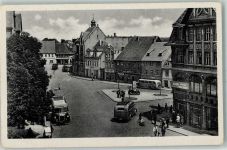 06333 O4270 Hettstedt , Sachs-Anh Gebrauchsspuren Markt Omnibus